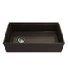 BOCCHI Contempo 36" Brown Single Bowl Fireclay Farmhouse Sink w/ Integrated Work Station