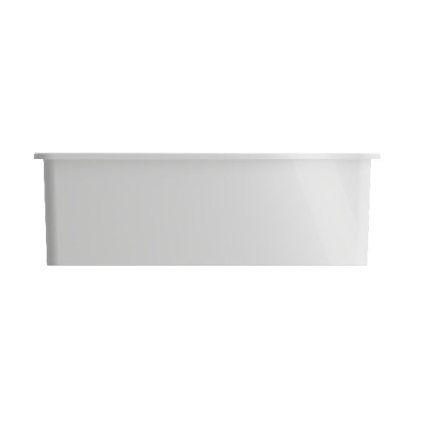 BOCCHI Sotto 33" White Double Bowl Fireclay Dual-Mount Kitchen Sink w/ Grid