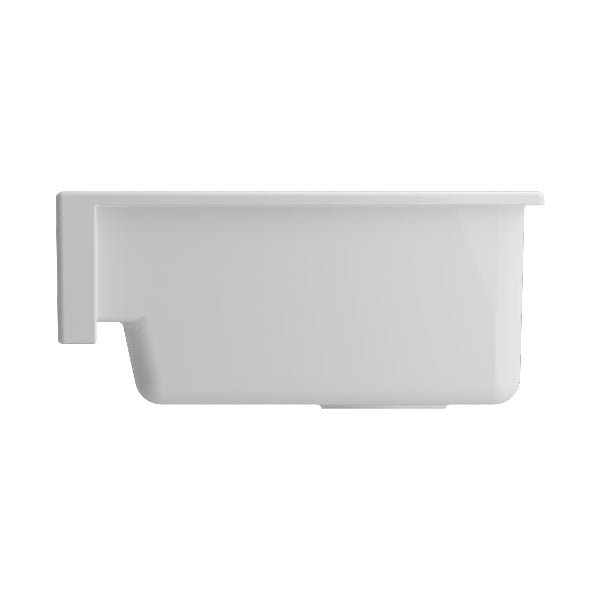 BOCCHI Nuova Pro 34" White Single Bowl Fireclay Farmhouse Sink with Grid