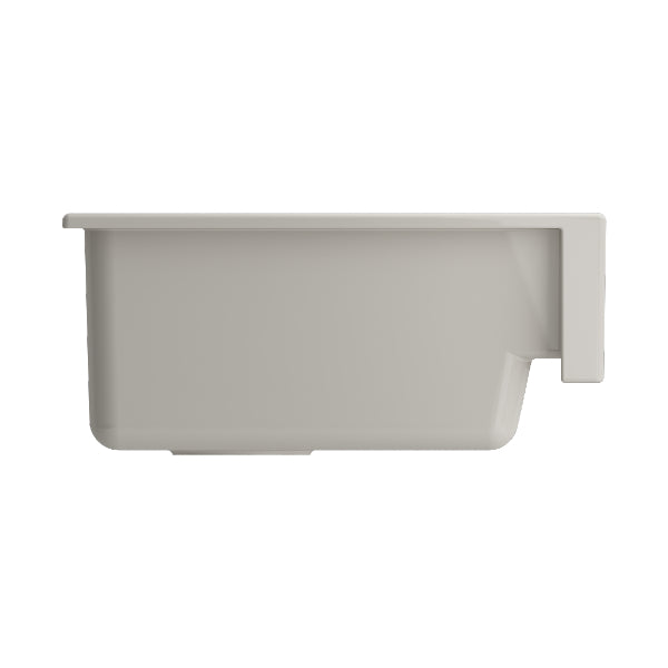 BOCCHI Nuova Pro 34" Biscuit Single Bowl Fireclay Farmhouse Sink with Grid