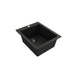 BOCCHI Campino Uno 16" Metallic Black Single Bowl Granite Undermount Bar Sink