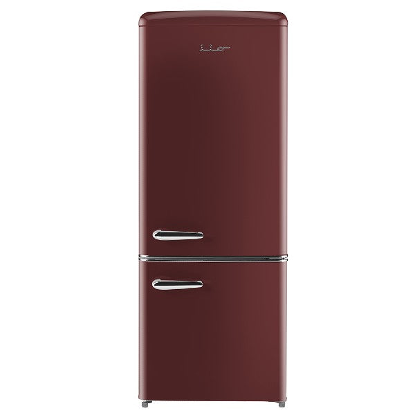 iio 11 Cu. Ft. Retro Refrigerator with Bottom Freezer in Red (Left