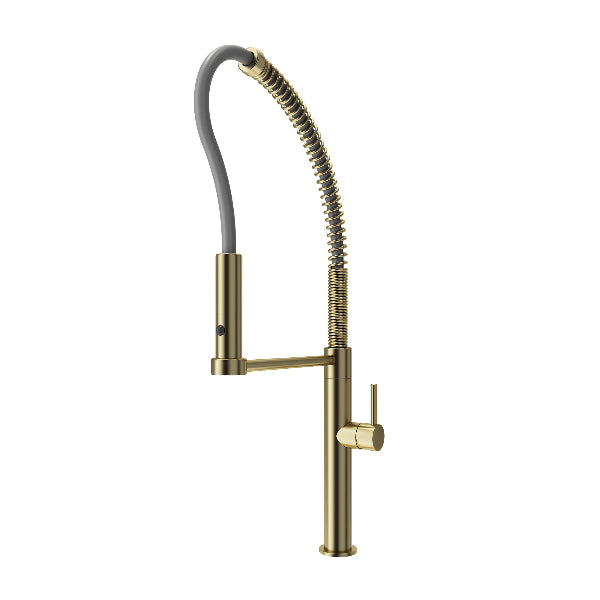 BOCCHI 2027 0001 BG Baveno Pro 23" Brushed Gold Kitchen Faucet