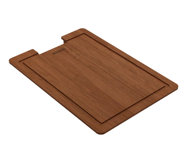 BOCCHI 2320 0001 Wooden Cutting Board for Workstation Sinks w/ Sapele Mahogany Wood Handle