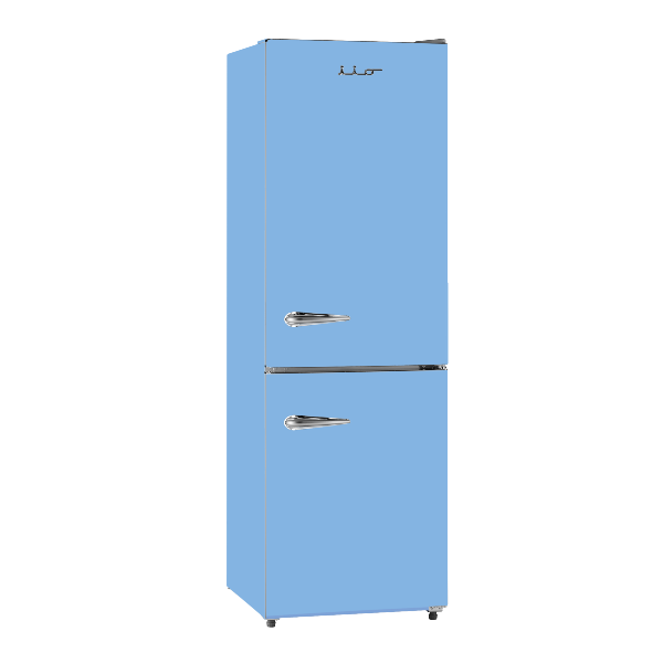 iio Kitchen RM1 Light Blue 11 cu. ft. Retro Frost Free Refrigerator with Bottom Freezer
