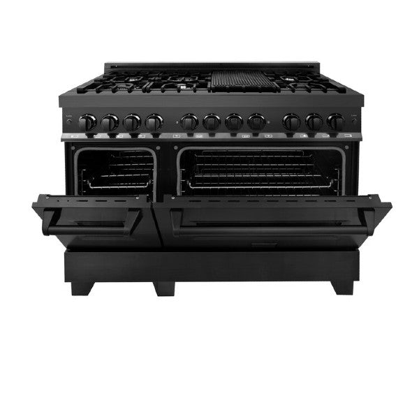 ZLINE 48" Black Stainless 6.0 cu.ft. 7 Gas Burner/Electric Oven Range
