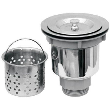 3 1/2" Stainless Steel Basket Strainer With Deep Removable Basket - NRNW35A-SS - Annie & Oak