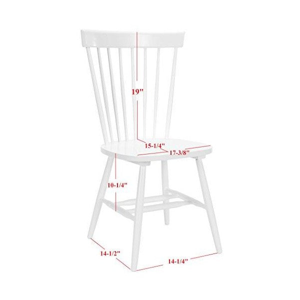 Safavieh American Homes 21" White Farmhouse White Spindle Side Chair - Set of 2