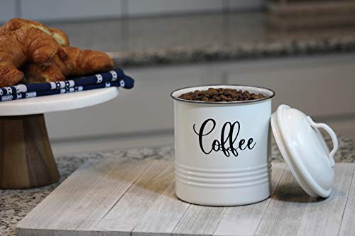 Farmhouse Canisters Sets for the Kitchen - White Containers for