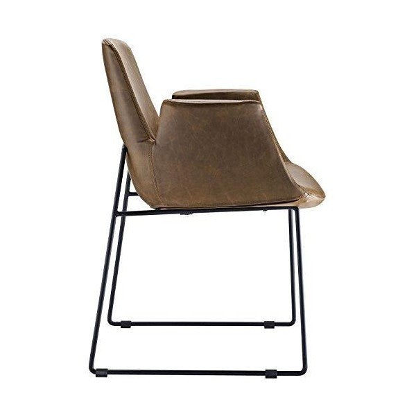 Modway Aloft EEI-1806-BRN 23" Brown Faux Leather Modern Farmhouse Dining Chair