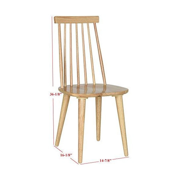 Safavieh American Homes 20" Natural Wood Country Farmhouse Spindle Side Chair - Set of 2