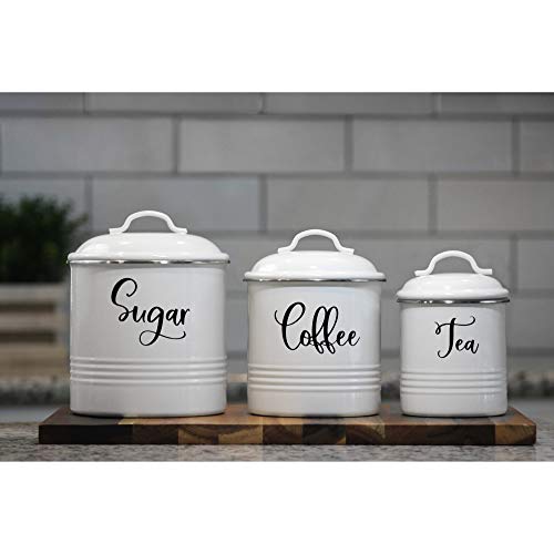 Home Acre Designs Kitchen Canisters Set of 3 - Airtight Tea, Sugar & C —  Annie & Oak