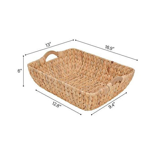 StorageWorks Wicker Storage Baskets, Handmade Woven Basket for bathroom,  3-Pack
