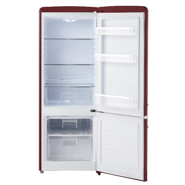 iio Kitchen FF1 Wine Red 7 Cu. Ft. Retro Refrigerator with Bottom Freezer