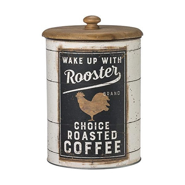 Primitives by Kathy 6" Rustic Farmhouse Tin Canisters: Sugar, Coffee, & Flour