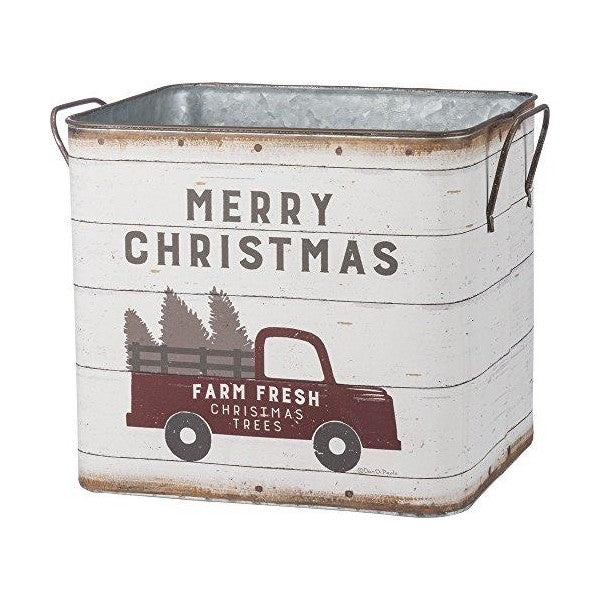 Primitives by Kathy 9" Farm Fresh  Farmhouse Tin Buckets