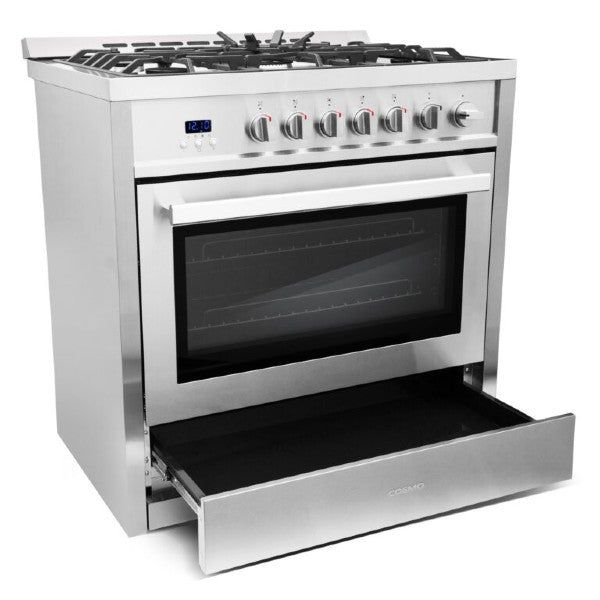 Cosmo COS-965AGC 36" Stainless Steel Professional Style Freestanding Gas Range