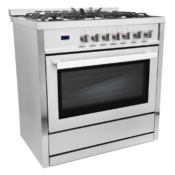Cosmo COS-965AGC 36" Stainless Steel Professional Style Freestanding Gas Range