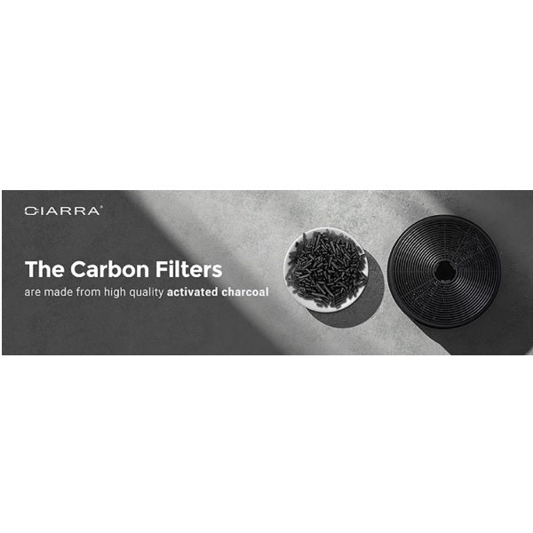 CIARRA CACF003 Range Hood Carbon Filters (Set of 2)
