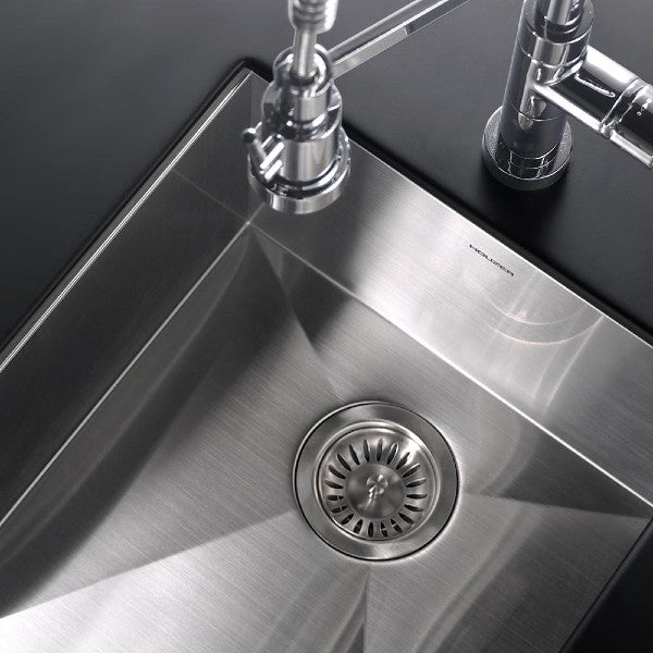 Houzer CTR-1700 17" Stainless Steel Zero Radius Undermount Prep Sink