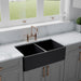 Crestwood CW-CL-332-DBL 33" Charcoal Classic Double Bowl Smooth Fireclay Farmhouse Sink - Annie & Oak