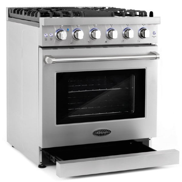 Cosmo COS-EPGR304 30" Stainless Steel Professional Style Freestanding Gas Range