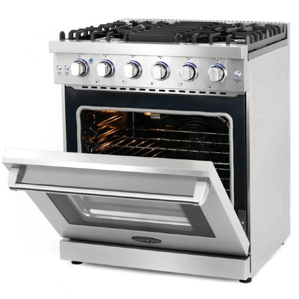 Cosmo COS-EPGR304 30" Stainless Steel Professional Style Freestanding Gas Range