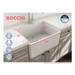 BOCCHI Classico 24" White Fireclay Farmhouse Sink With Grid & Pagano 2.0 Faucet Dimensions
