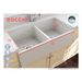 Bocchi Contempo 36D Biscuit Fireclay Double Farmhouse Sink With Free Grid - Annie & Oak