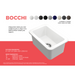 Bocchi Sotto 12" Matte White Fireclay Single Bowl Undermount Prep Sink - Annie & Oak