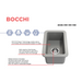 BOCCHI Sotto 12" Matte Gray Fireclay Single Bowl Undermount Prep Sink w/ Strainer