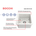 BOCCHI Sotto 18" White Fireclay Undermount Bar Prep or Kitchen Sink
