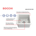BOCCHI Sotto 18" Matte White Fireclay Undermount Bar Prep or Kitchen Sink