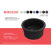 BOCCHI Sotto 18" Matte Dark Gray Round Single Bowl Fireclay Undermount Prep Sink