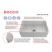 BOCCHI Aderci 30" Matte White Single Bowl Ultra-Slim Fireclay Farmhouse Sink Features