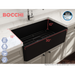 BOCCHI Aderci 30" Matte Black Single Bowl Ultra-Slim Fireclay Farmhouse Sink Dimensions
