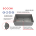 BOCCHI Aderci 30" Matte Gray Single Bowl Ultra-Slim Fireclay Farmhouse Sink Features