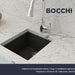 BOCCHI Campino Uno 16" Matte Black Single Bowl Granite Undermount Bar Sink