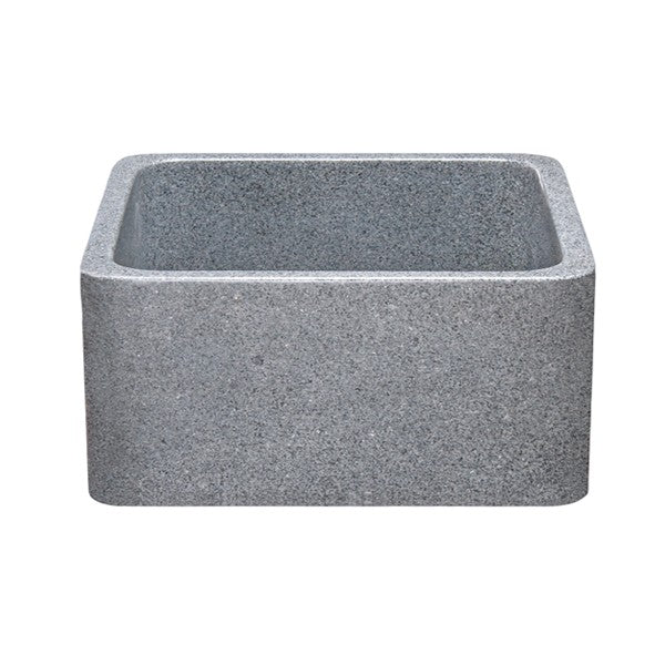 Allstone KF171710-M 17" Mercury Granite Single Bowl Straight Front Stone Farmhouse Sink