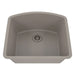 Lexicon Platinum 23" Concrete Quartz Single Bowl Composite Sink w/ Grid LP-2321D - Annie & Oak