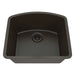 Lexicon Platinum 23" Mocha Quartz Single Bowl Composite Sink w/ Grid LP-2321D - Annie & Oak