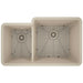 Lexicon Platinum 32" Beige Quartz Double Bowl Composite Sink w/ Grid LP-4060 - Annie & Oak