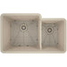 Lexicon Platinum 32" Beige Quartz Double Bowl Composite Sink w/ Grid LP-6040 - Annie & Oak