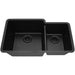 Lexicon Platinum 32" Black Quartz Double Bowl Composite Sink w/ Grid LP-6040 - Annie & Oak