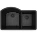 Lexicon Platinum 32" Black Quartz Double Composite Sink w/ Grid LP-7030 - Annie & Oak