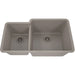 Lexicon Platinum 32" Concrete Quartz Double Bowl Composite Sink w/ Grid LP-4060 - Annie & Oak