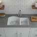 Lexicon Platinum 32" White Quartz Double Composite Sink w/ Grid LP-7030 - Annie & Oak