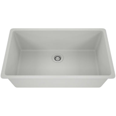 Lexicon Platinum 32" White Quartz Single Bowl Composite Sink w/ Grid LP-1000 - Annie & Oak