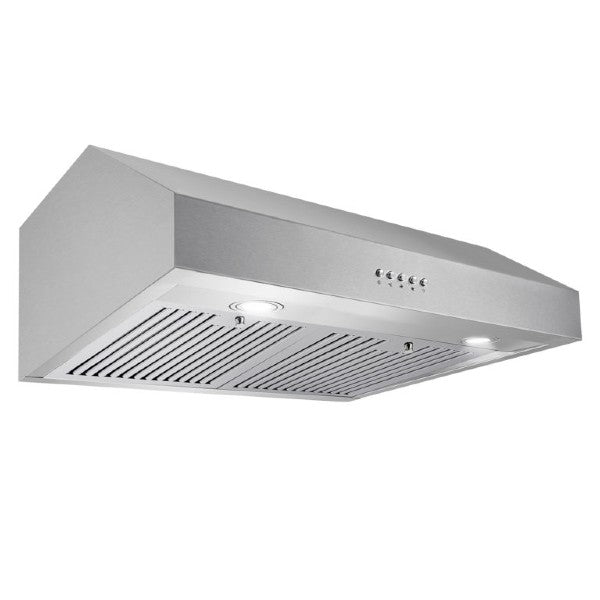 Cosmo UC30 30" Stainless Steel 380 CFM Under Cabinet Range Hood with Push Button Controls