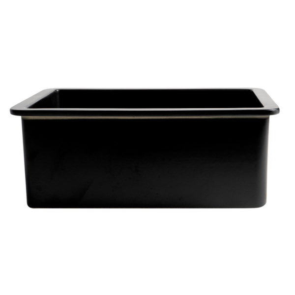 ALFI Brand ABF2718UD 27" Black Matte Single Bowl Fireclay Undermount Fireclay Kitchen Sink